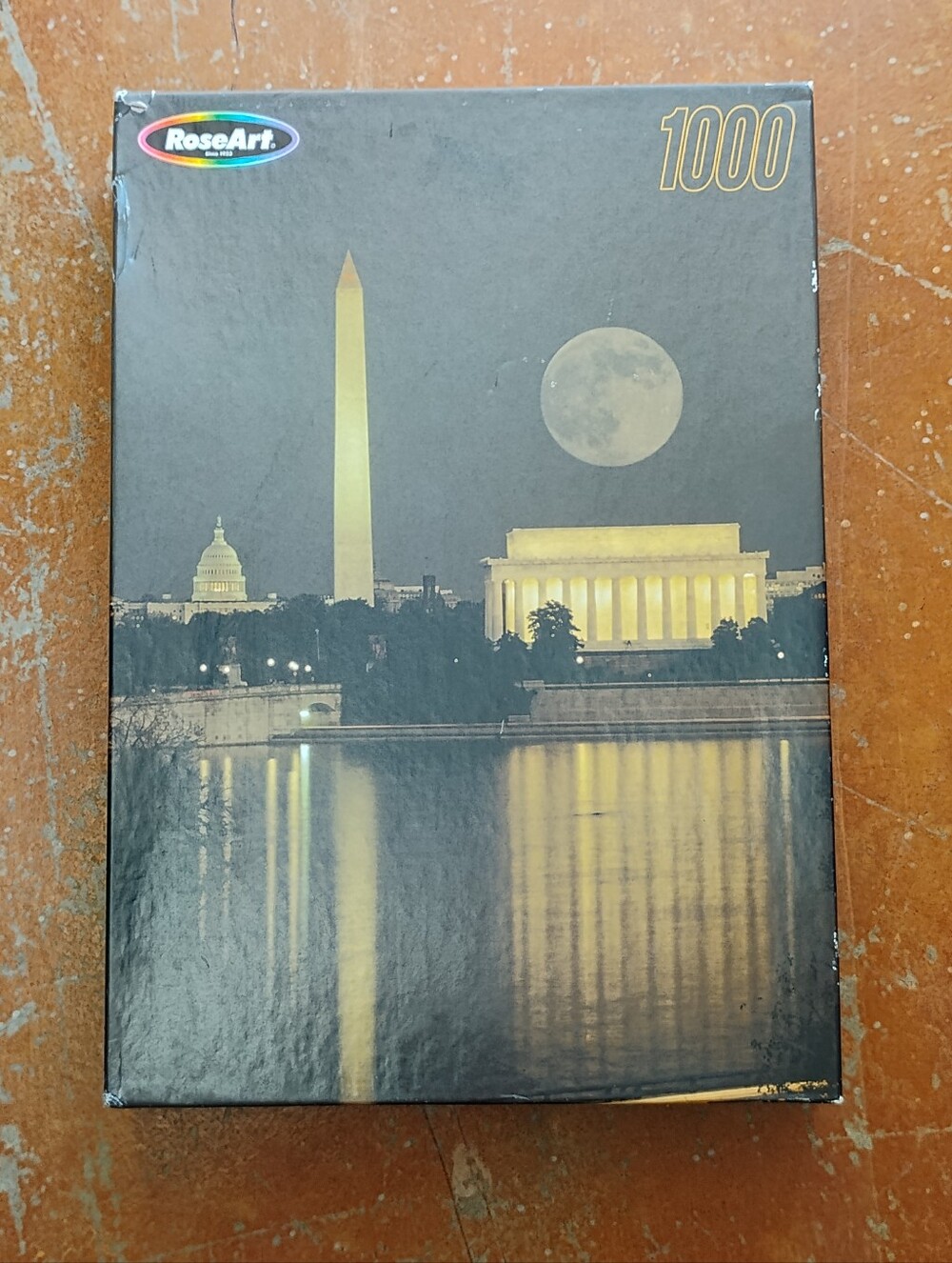 🆕 Rose Art 2003 Vintage Majestic Monuments Washington DC 1000 Piece Puzzle